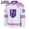 Vegas Golden Knights Hockeydrakt Custom Fanatics Hockey Fights Cancer Practice 2024-25 Hvit - Barn